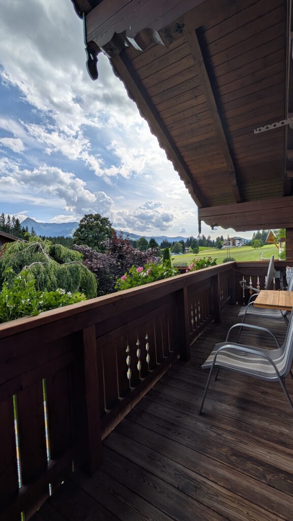 Landhaus Wiederkehr - Blick vom Balkon